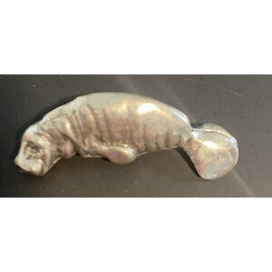 Manatee Brooch/Pin Unbranded Silver Tone Ocean Life Beach